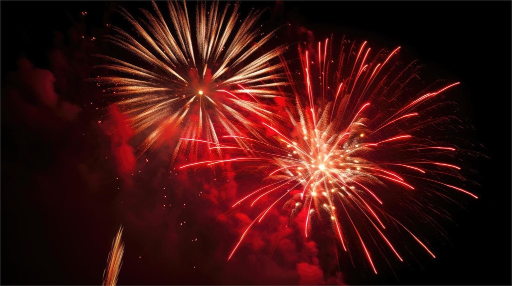 ¿Cuáles son los diferentes tipos de fuegos artificiales y sus efectos visuales?